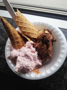 Raspeberry and Chocolate Ice Cream